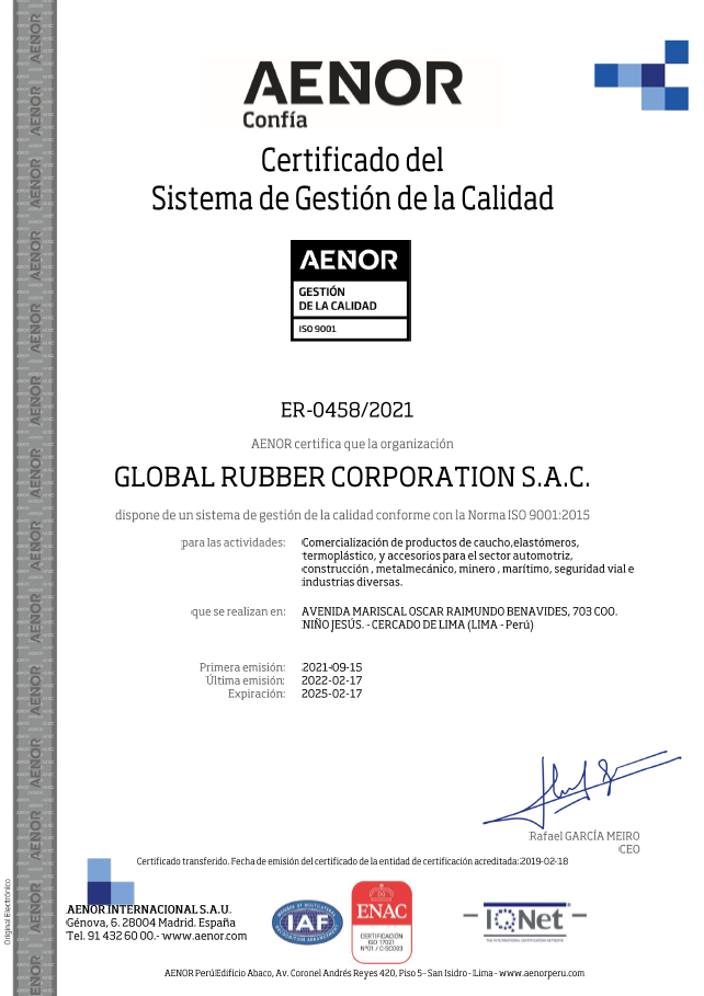 Sistema de Gestión de Calidad AENOR · ER