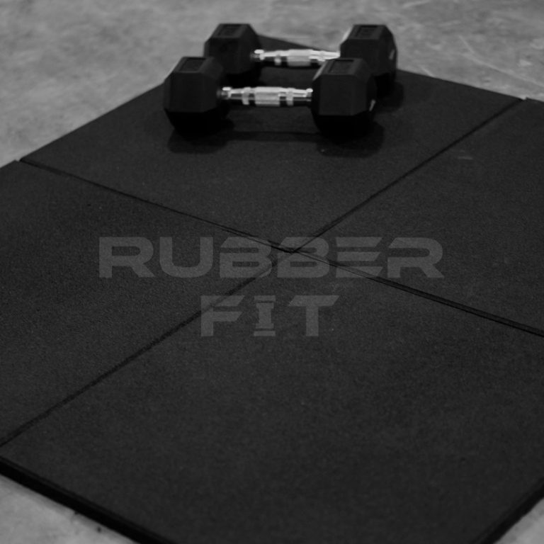Loseta de caucho de 50 x 50 cm para gimnasio, espesores de 2, 3 y 4 cm