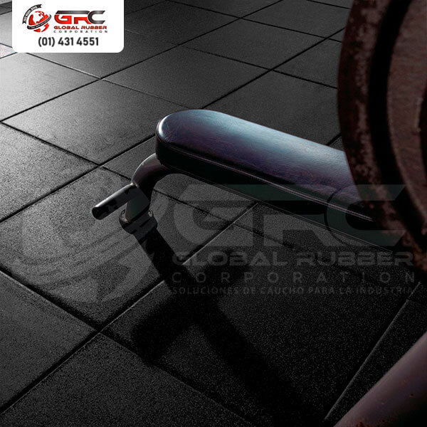 Piso Baldosa de Caucho para Crossfit