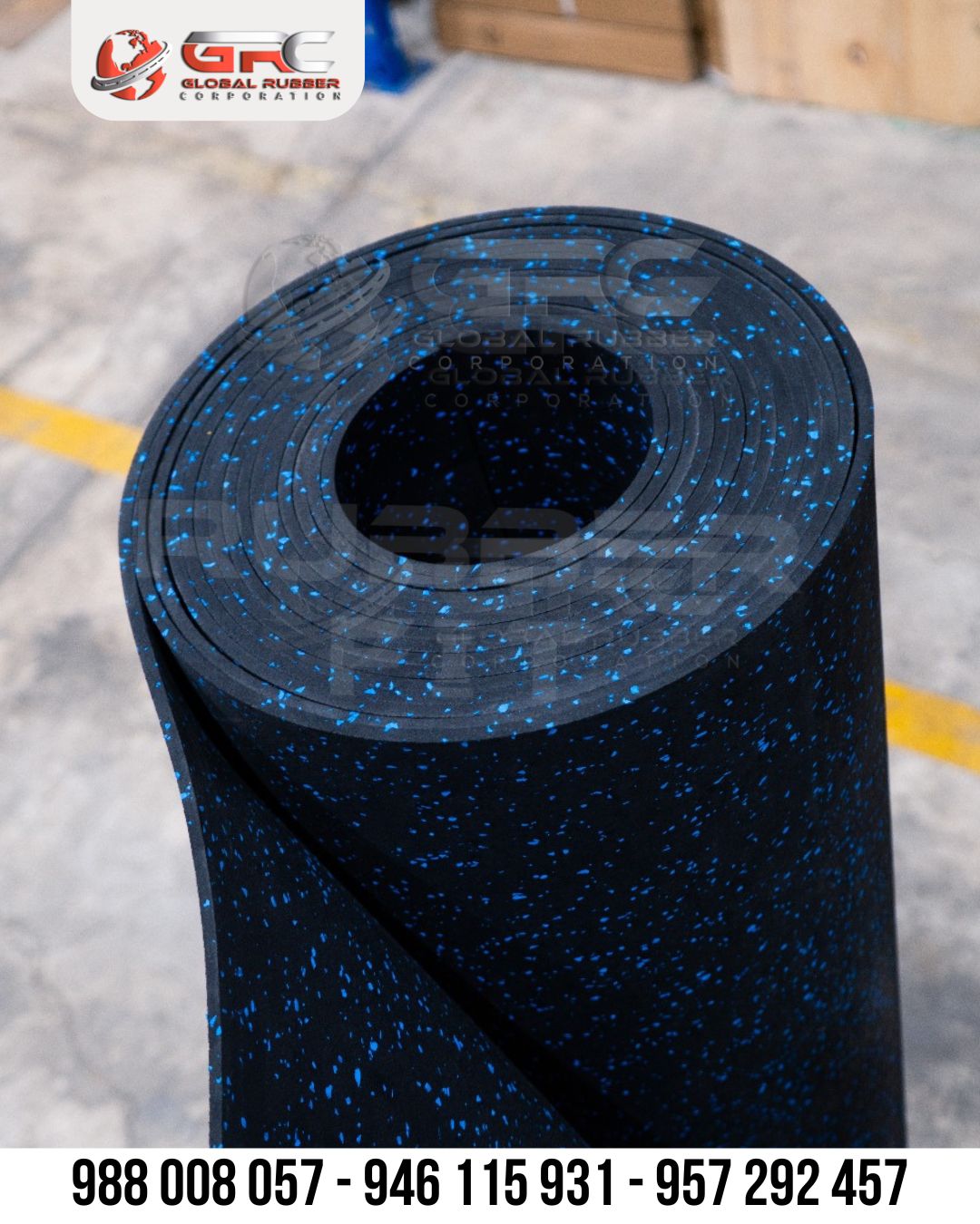 Piso en rollo de 8mm para gimnasio