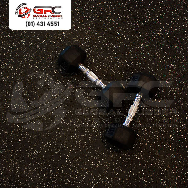 Piso de caucho antideslizante para gimnasio