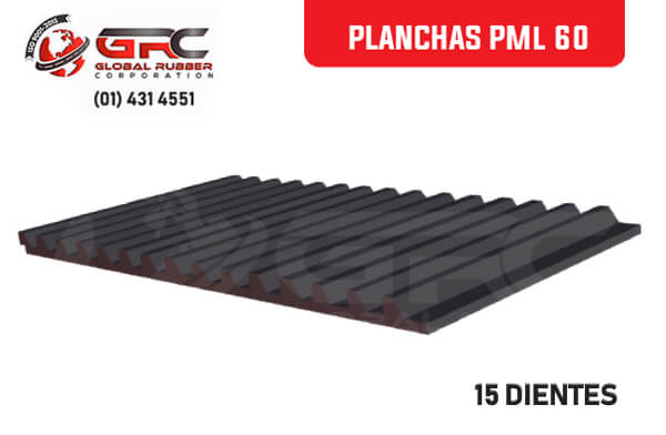 Tenemos gran variedad de planchas antidesgaste, pueden ser lisas o dentadas; están fabricadas con caucho de alta resistencia al corte, impacto y abrasión.