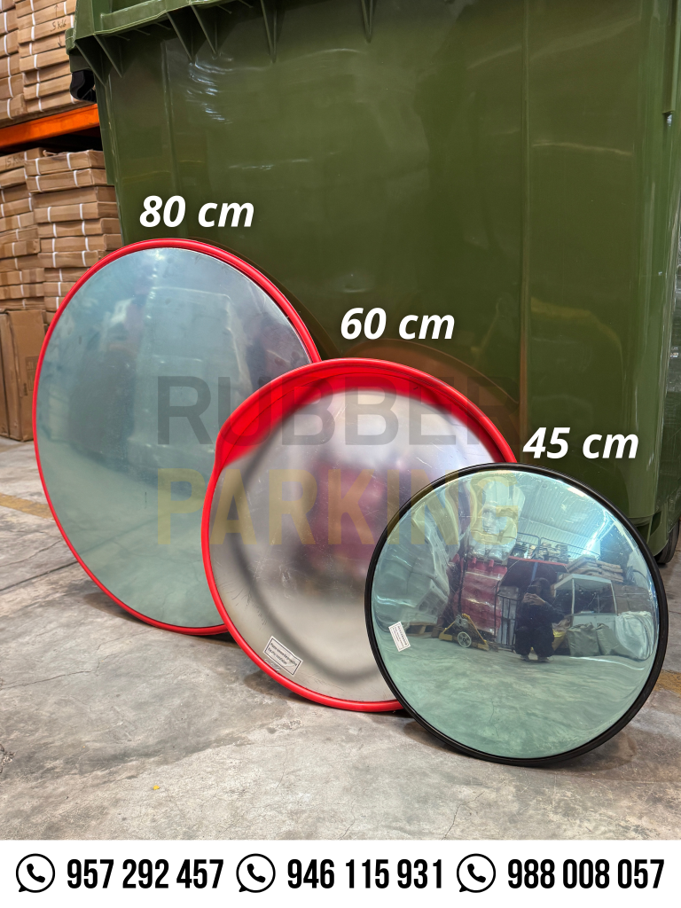 Espejos convexos panorámicos para estacionamientos en Perú.