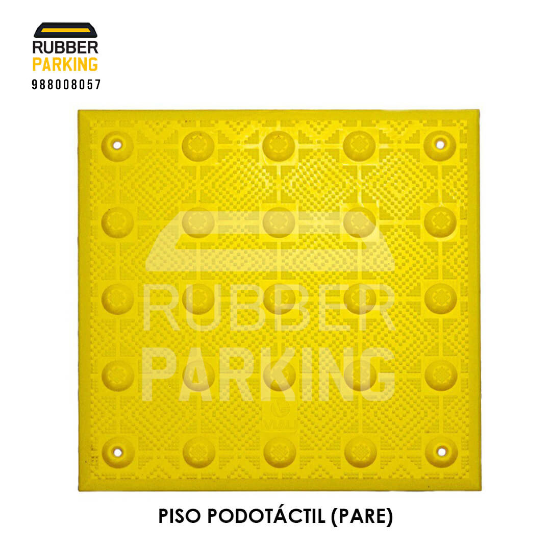 Piso podotáctil modelo Pare 30x30 cm