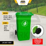 Contenedor 120L con ruedas de caucho