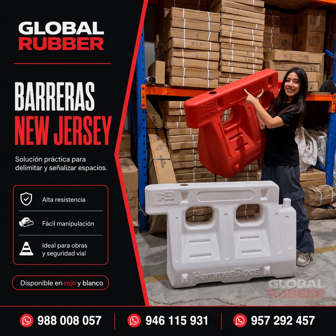Barrera New Jersey de polietileno HDPE