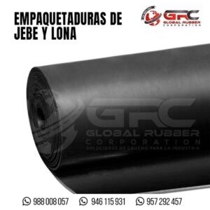 Rollo de empaquetadura de jebe negro de 1 metro de ancho para uso industrial