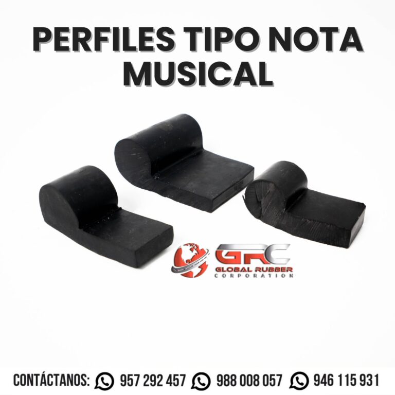 Perfil de Caucho Nota Musical | Sellos de Compuerta en Neopreno y Silbato Perú