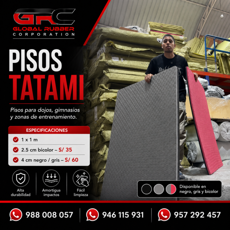 Pisos tatami de 1x1 m en negro, gris y bicolor para dojos, gimnasios y zonas de entrenamiento