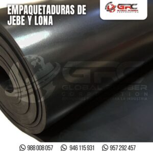 Rollo de jebe negro para fabricar empaquetaduras industriales a medida