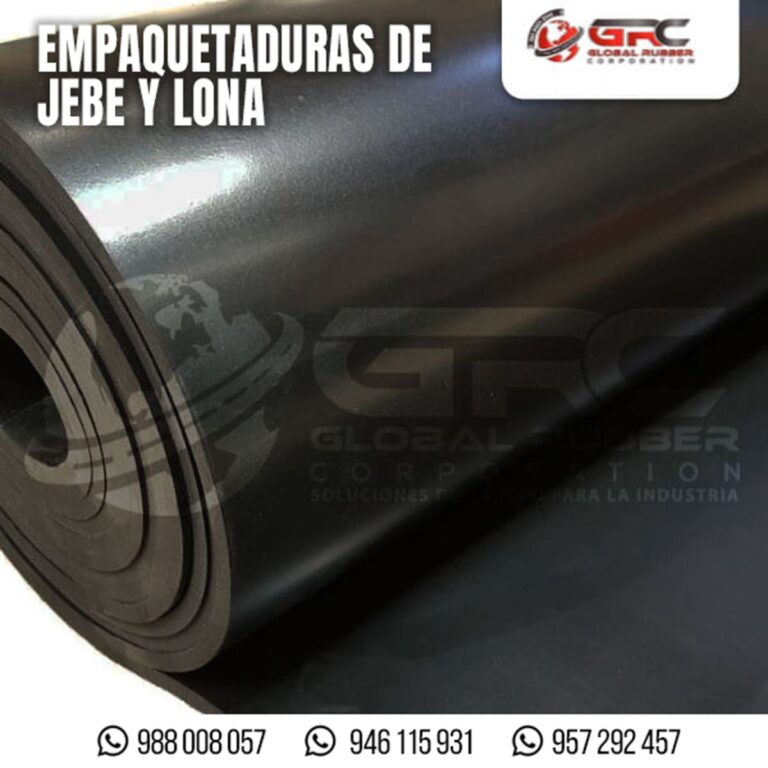 Rollo de jebe negro para fabricar empaquetaduras industriales a medida