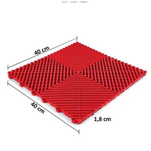 Loseta de polipropileno ventilada de 40 x 40 x 1.8 cm